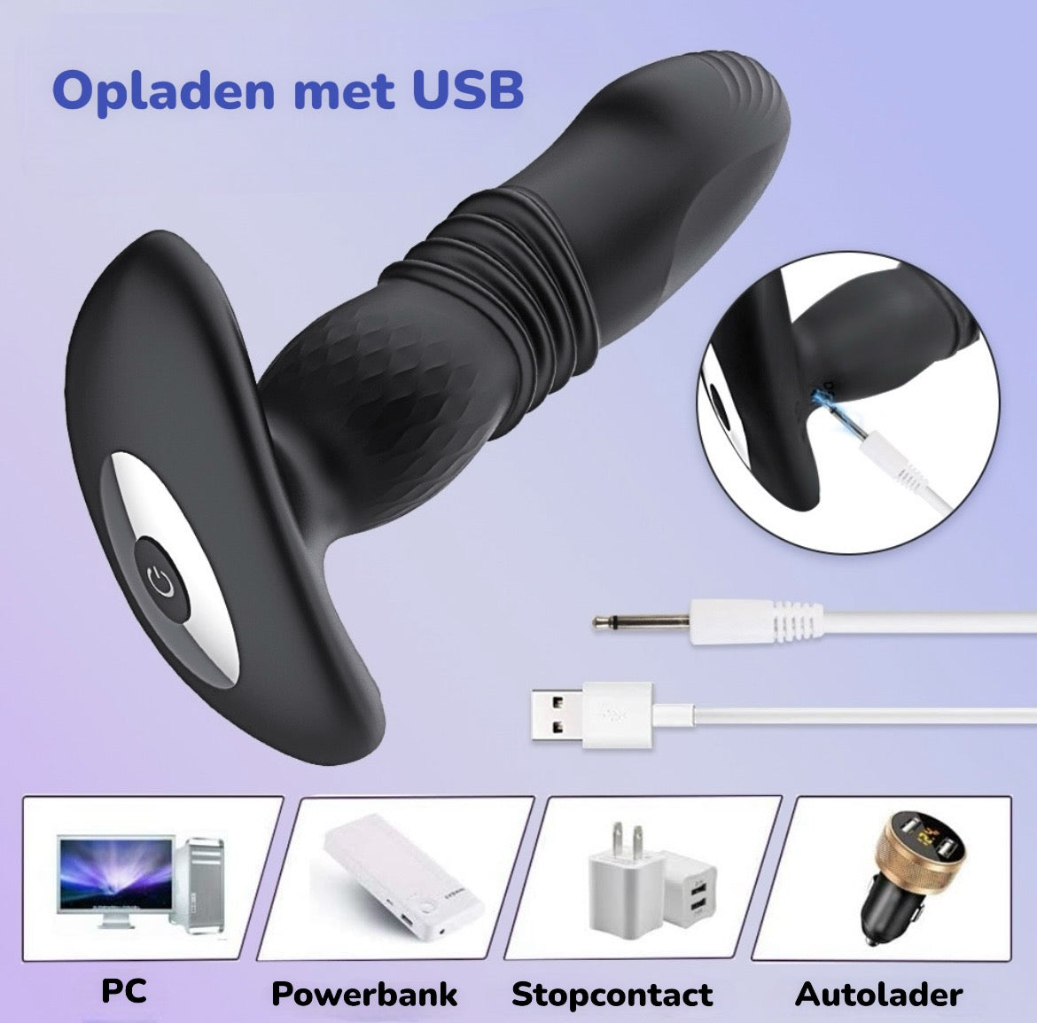 Anaalvibrator USB opladn