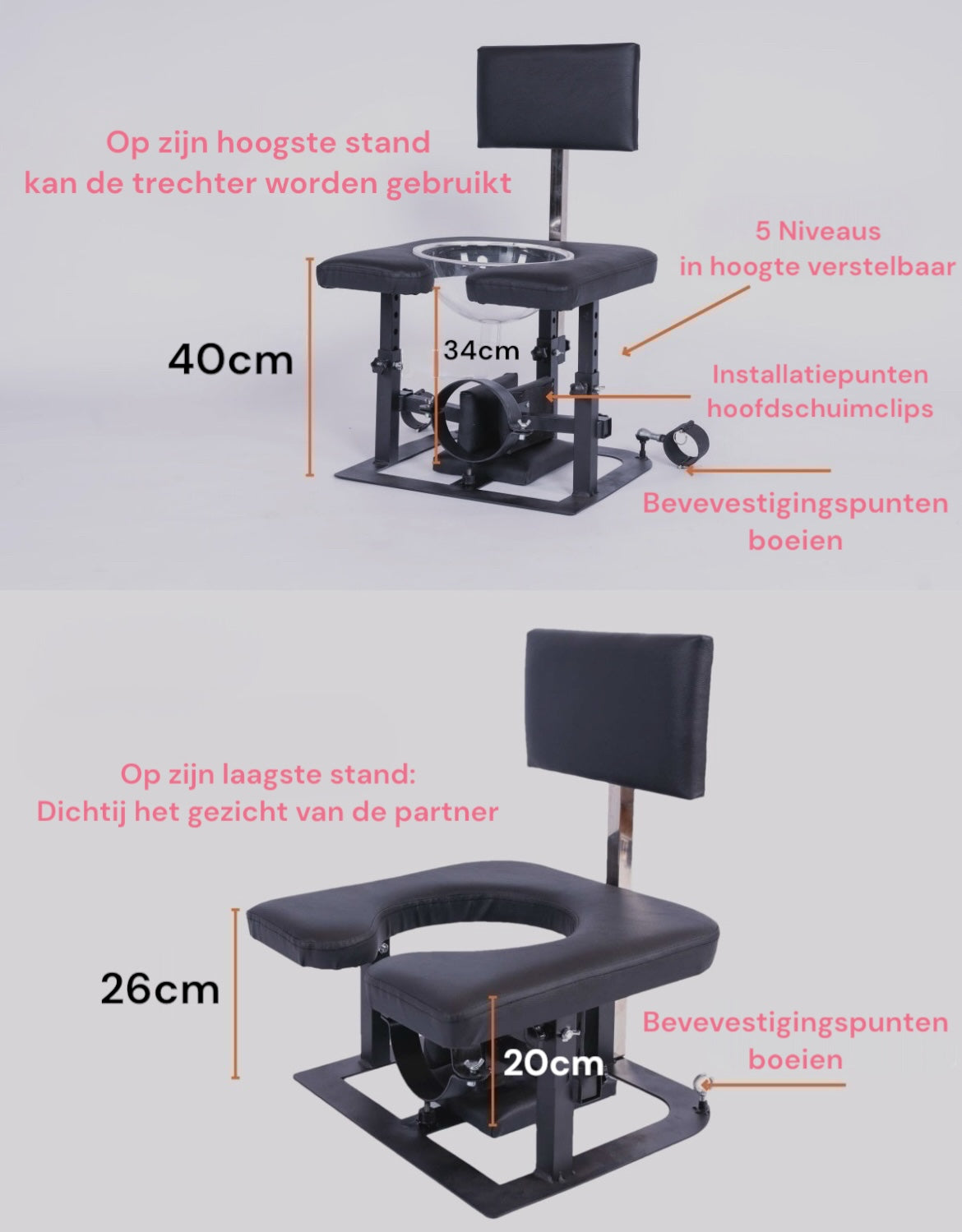 Bondagestoel met handboeien