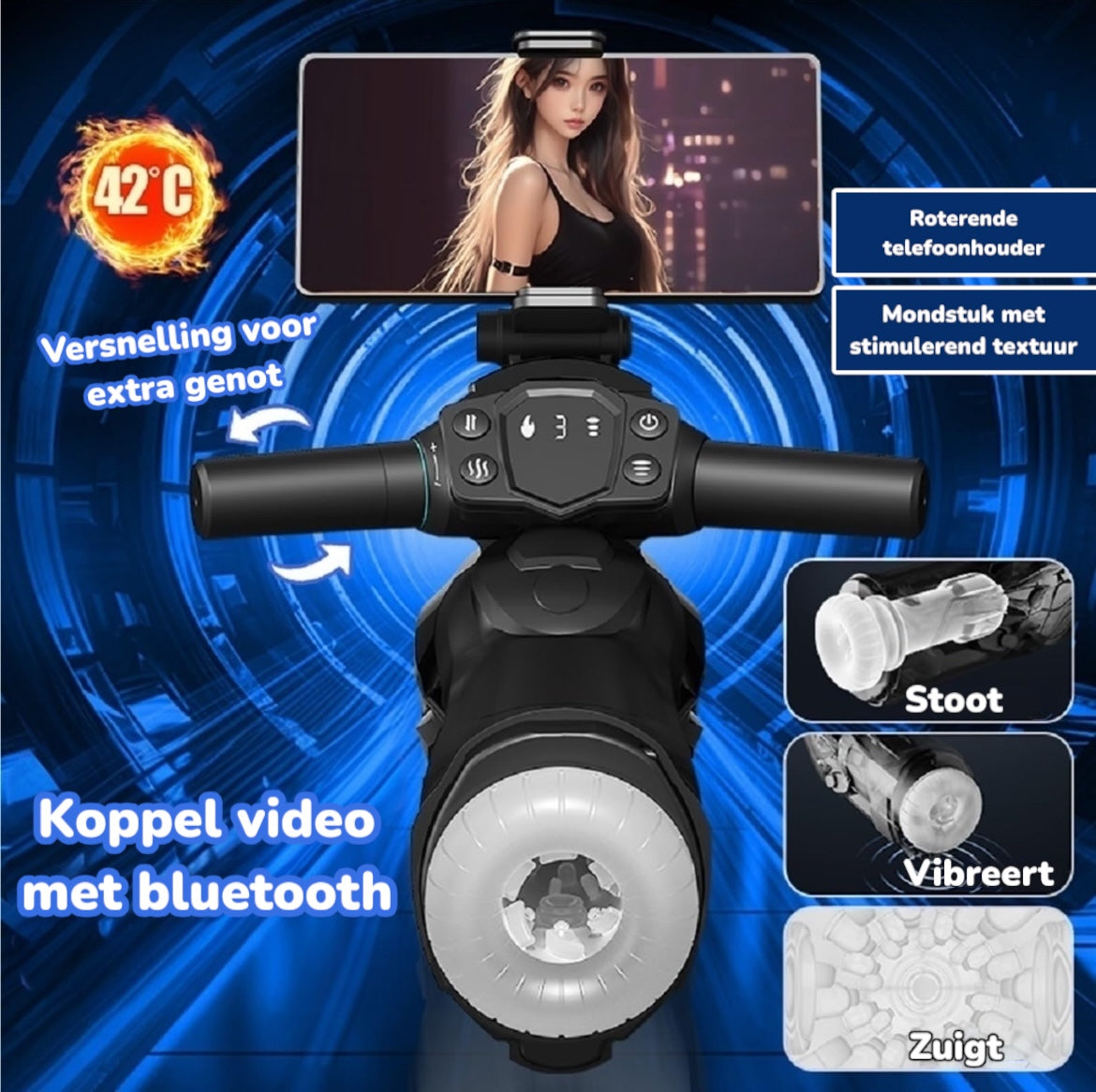 BUM BLING® FuelMe - Elektrische Masturbator - Automatische Masturbator