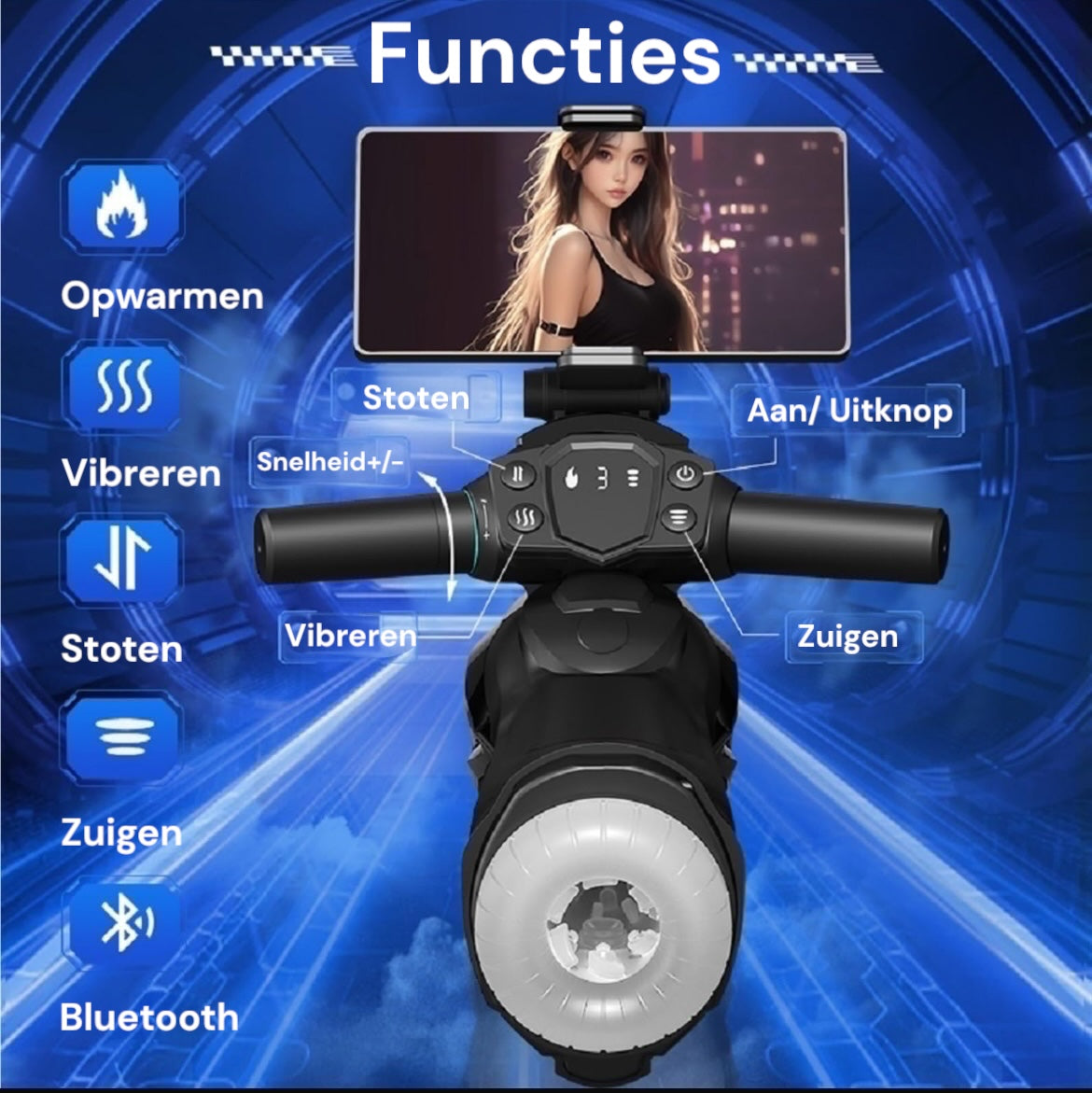 BUM BLING® FuelMe - Elektrische Masturbator - Automatische Masturbator